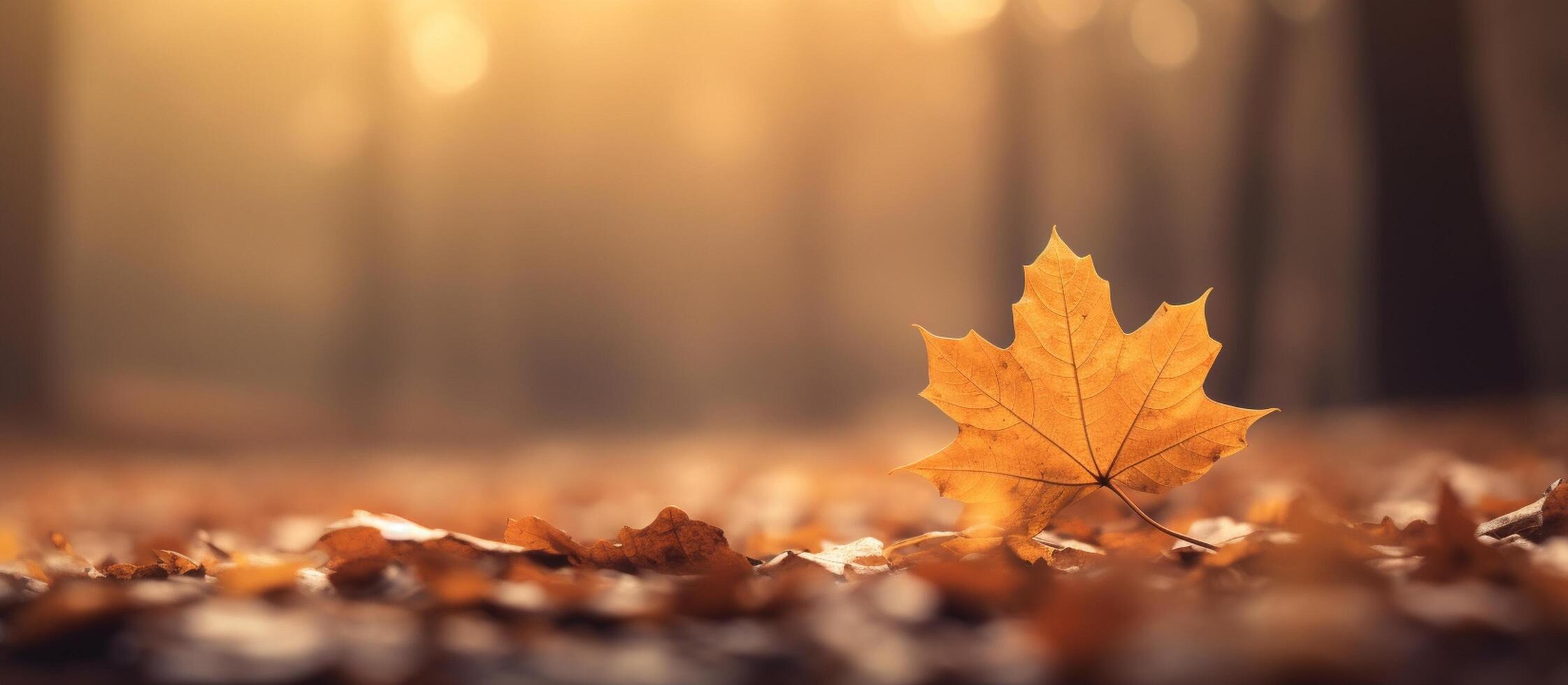 Beautiful autumn leaves on blurred background. photo