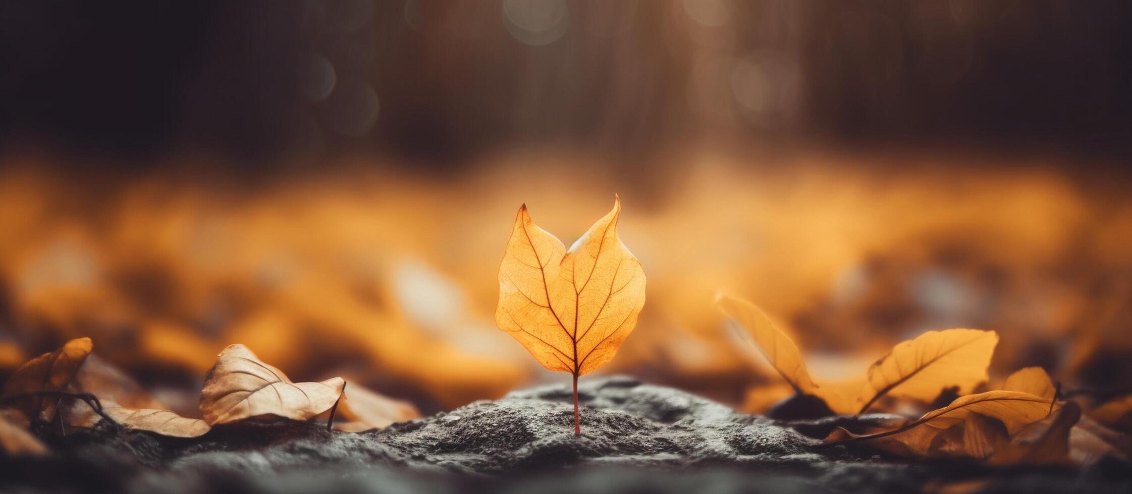 Beautiful autumn leaves on blurred background. photo
