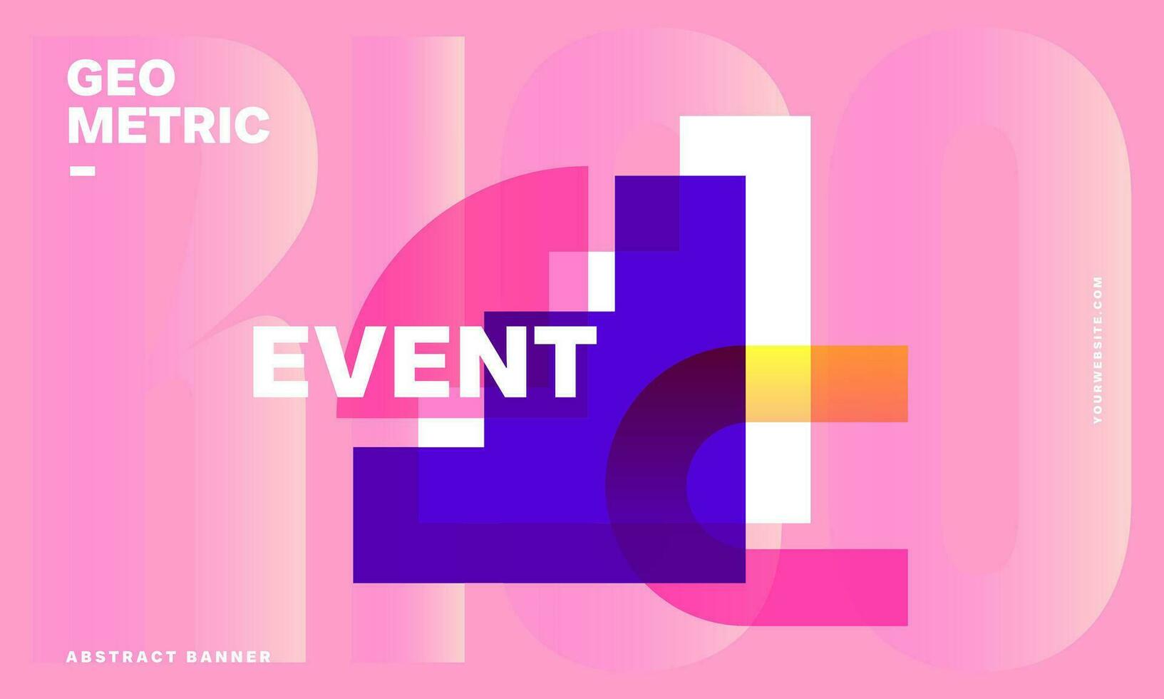 Event Banner Background with Abstract Shapes for Poster Flyer Presentation and Cover.  Vector Illustration