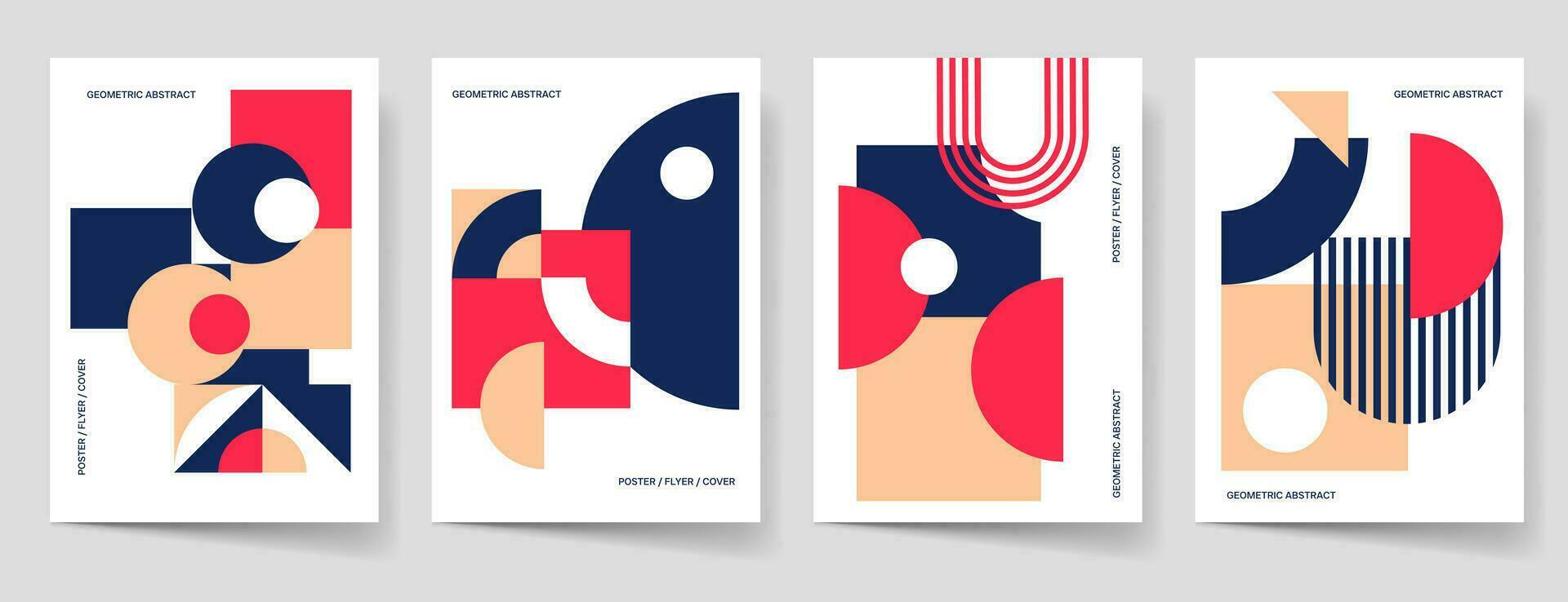 Geometric Cover Poster Design. Trendy Abstract Shape Background for Magazine Brochure Flyer and Page Layout. Vector Illustration
