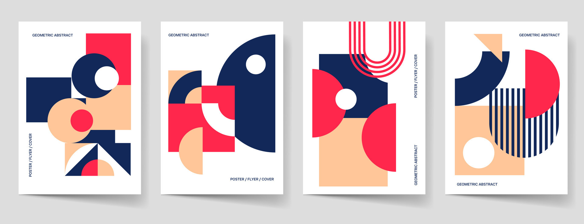 Geometric Cover Poster Design. Trendy Abstract Shape Background for