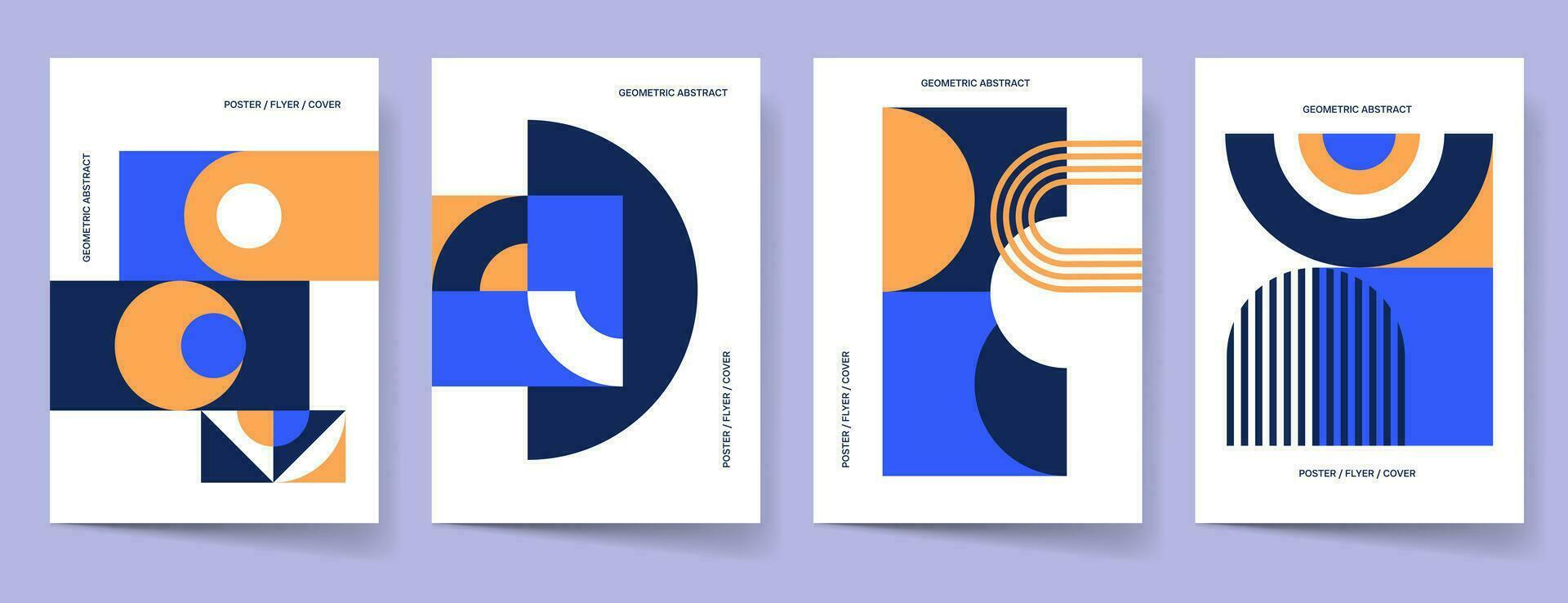 Minimalist Poster and Cover Design Set. Abstract Shape Background for Magazine Brochure Flyer and Page Layout. Vector Illustration