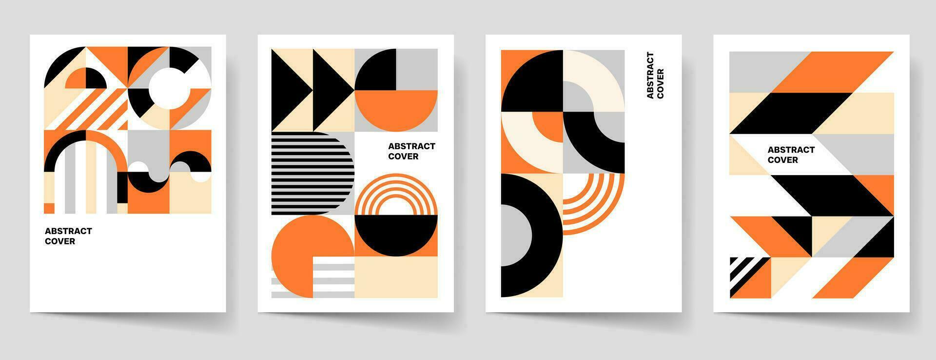 Cover and Poster Design Template Set. Abstract Shape Background for Magazine Brochure Flyer and Busines Page Layout. Vector Illustration