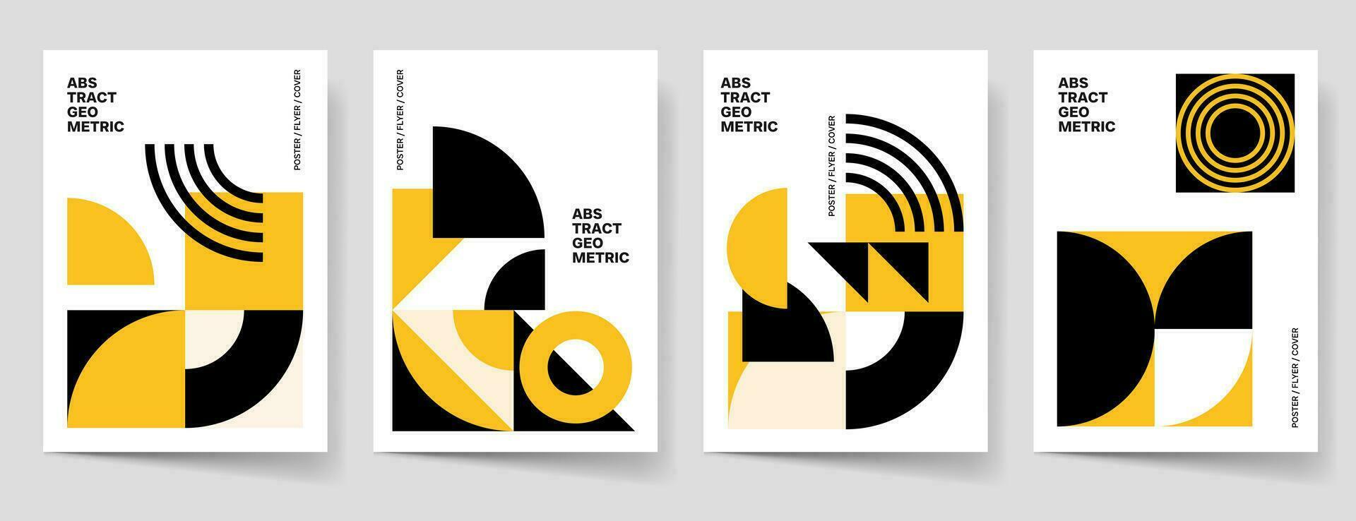 Cover Poster Design Template Collection. Abstract Shape Background for Magazine Brochure Flyer and Page Layout. Vector Illustration