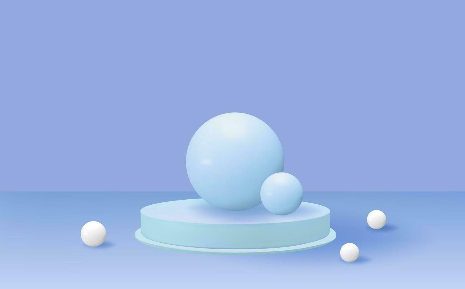 Empty 3d round golden podium .Light blue minimal wall scene.Abstract geometric platforms. vector