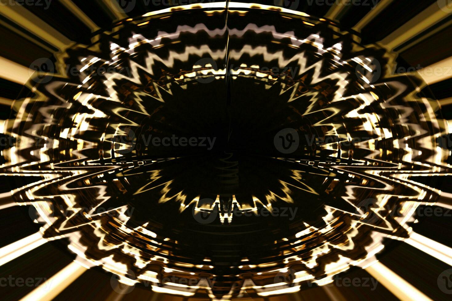 yellow abstract loop motion background, kaleidoscope photo