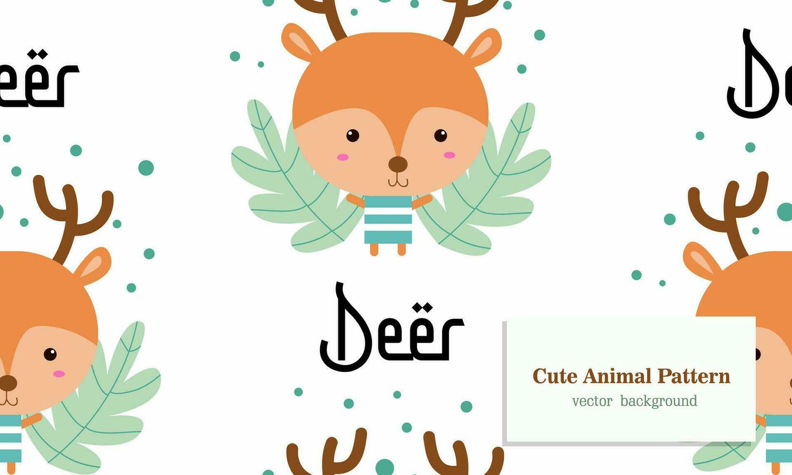 Deer animal seamless pattern background in zoo vector