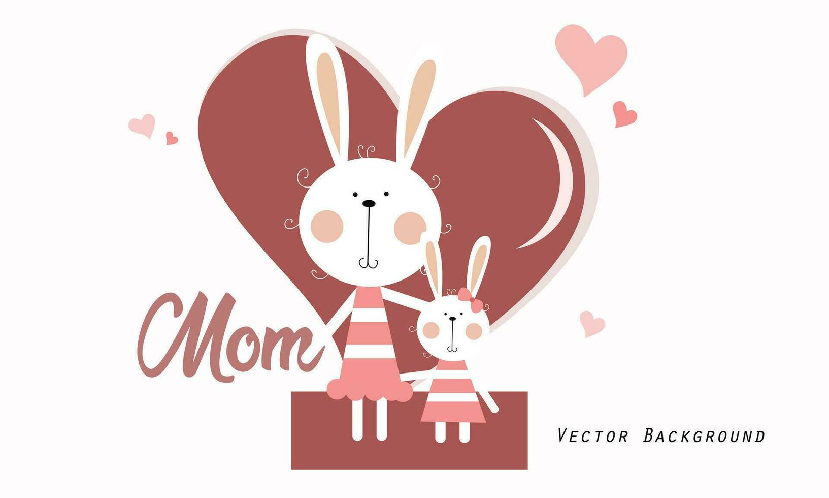 Animal character background for cute rabbit vector