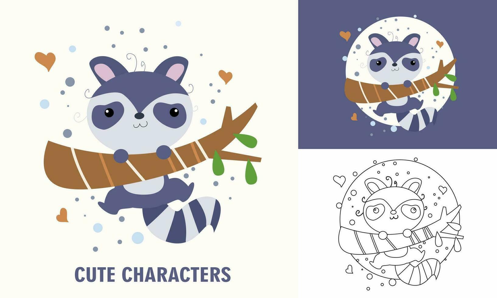 Animal character coloring book for cute koala vector