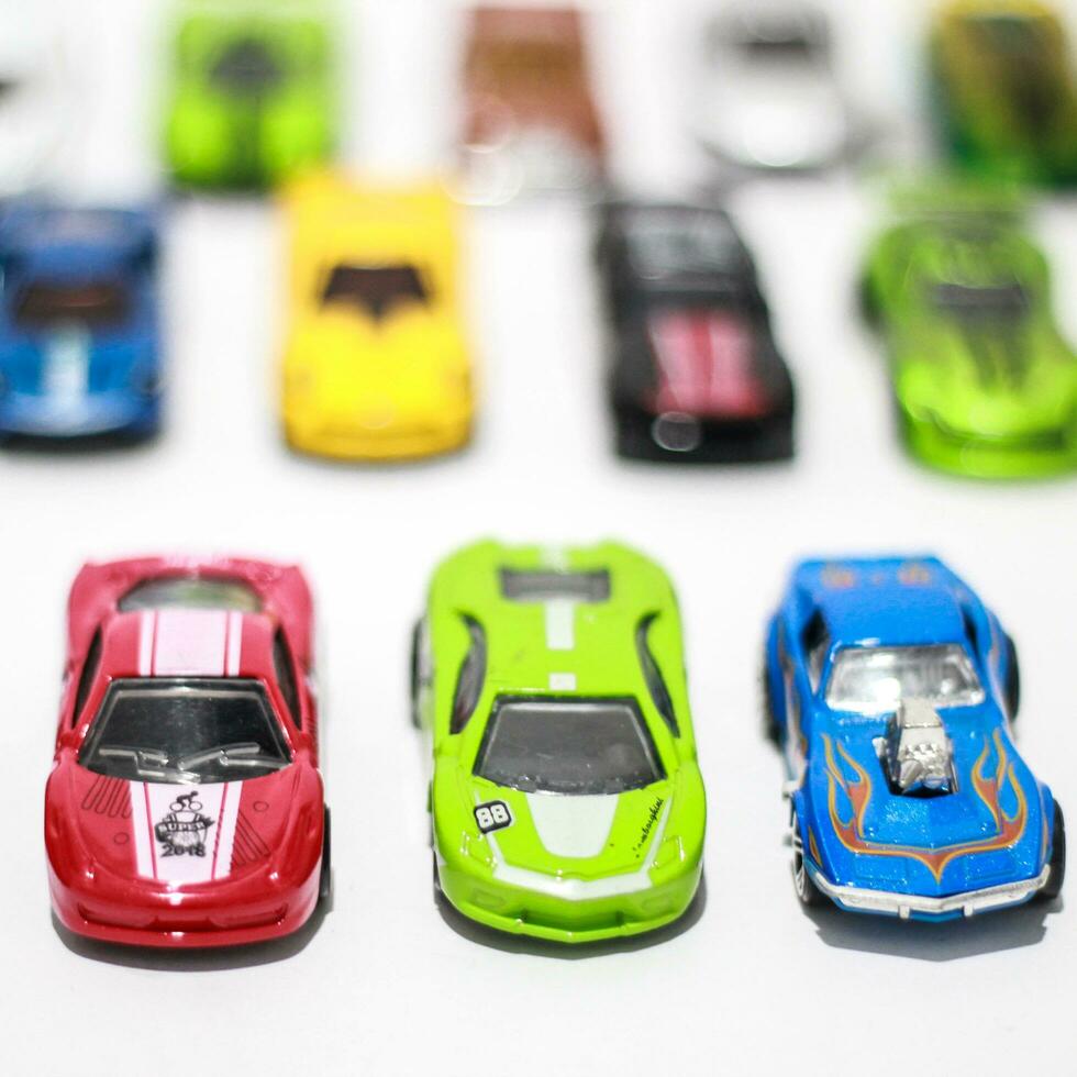 colorful miniature toy cars photo