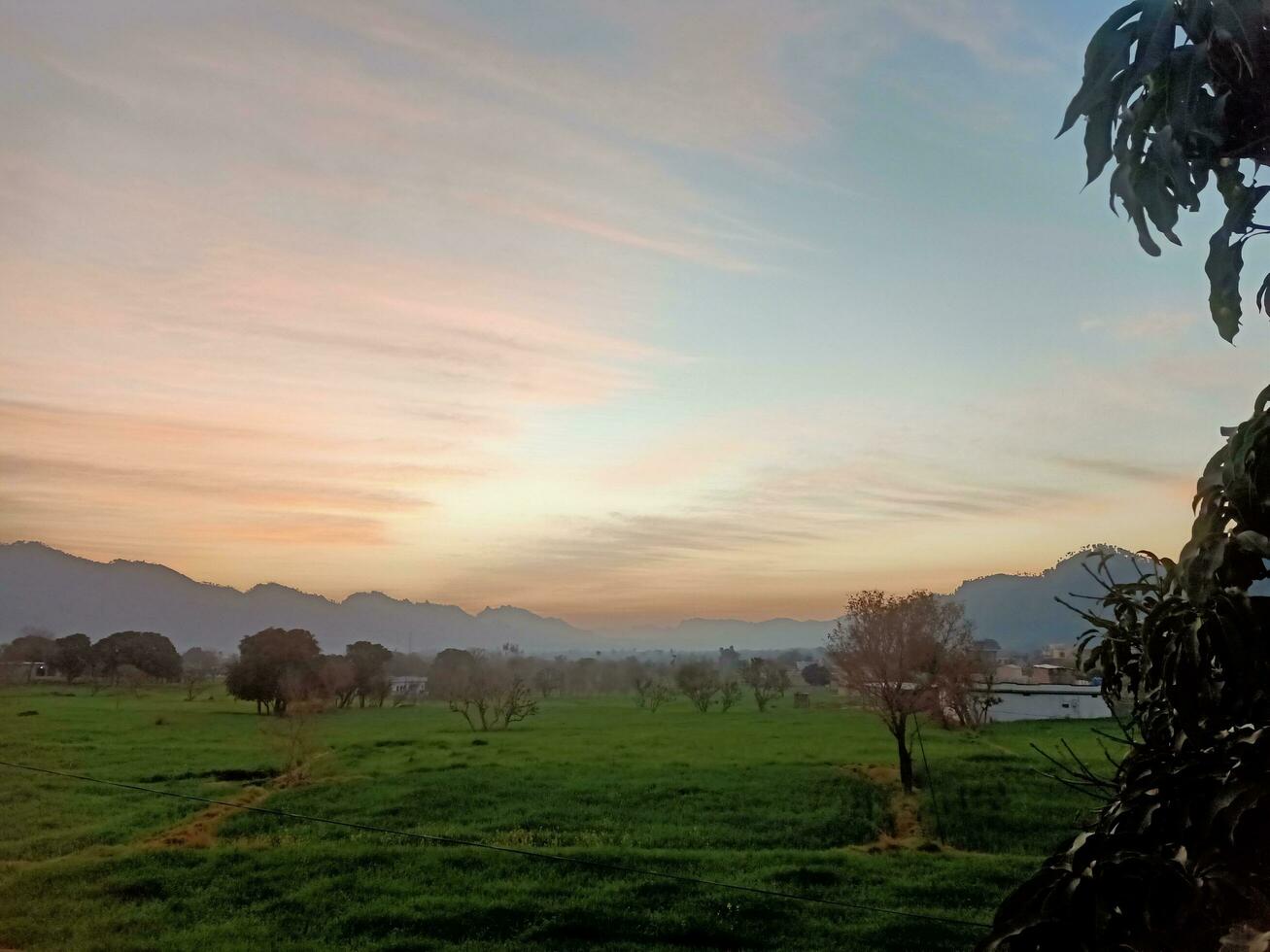The beautiful morning sunrise photo