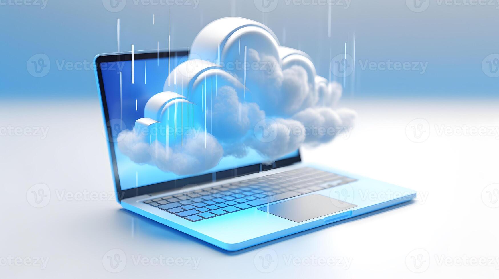 Cloud data storage, database concept illustration. photo