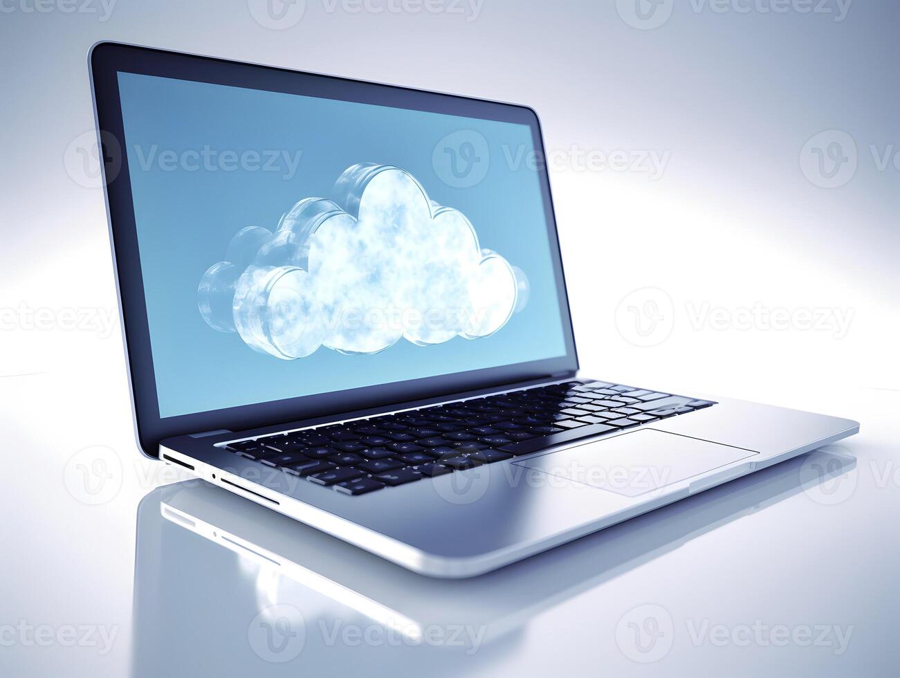 Cloud data storage, database concept illustration. photo