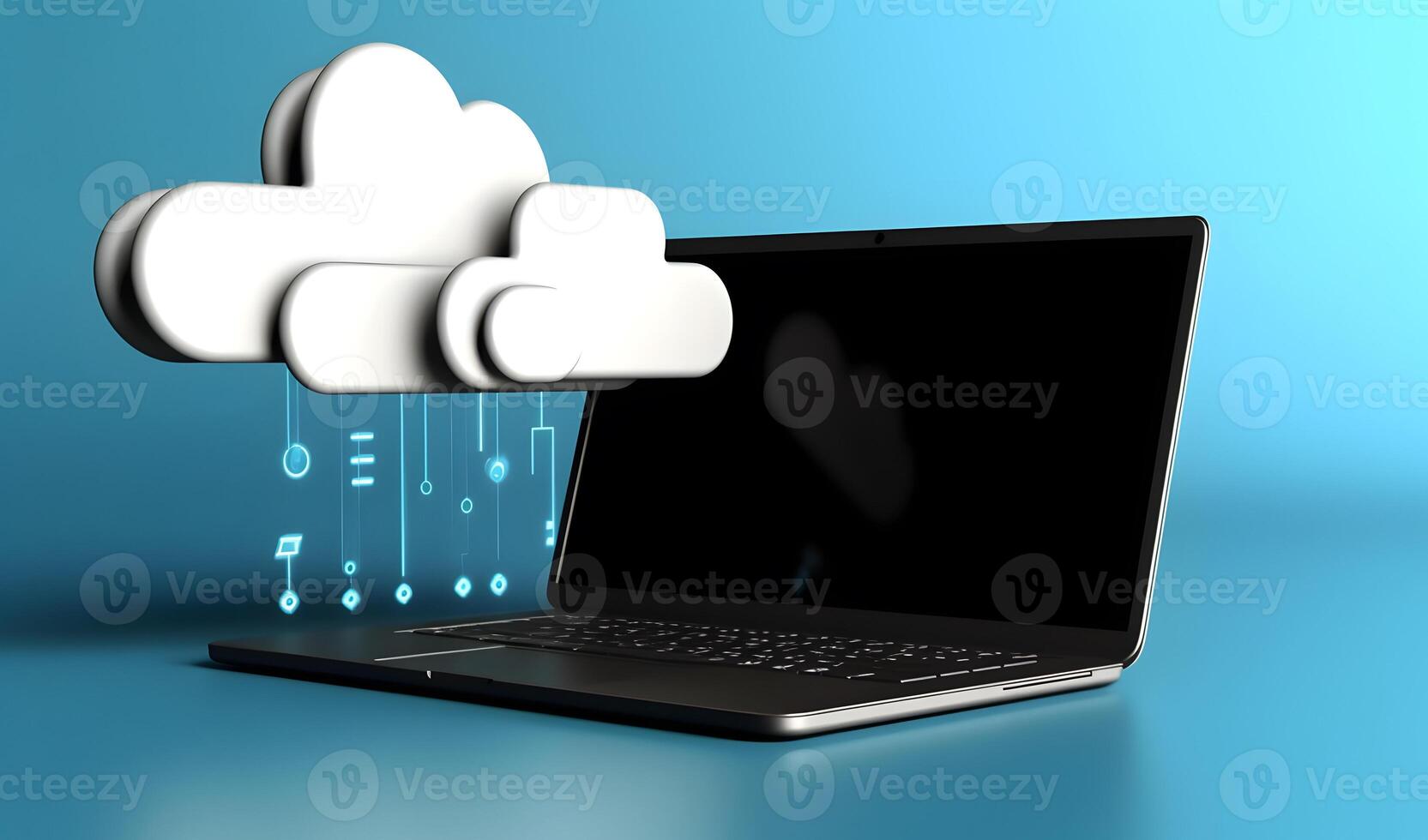 Cloud data storage, database concept illustration. photo