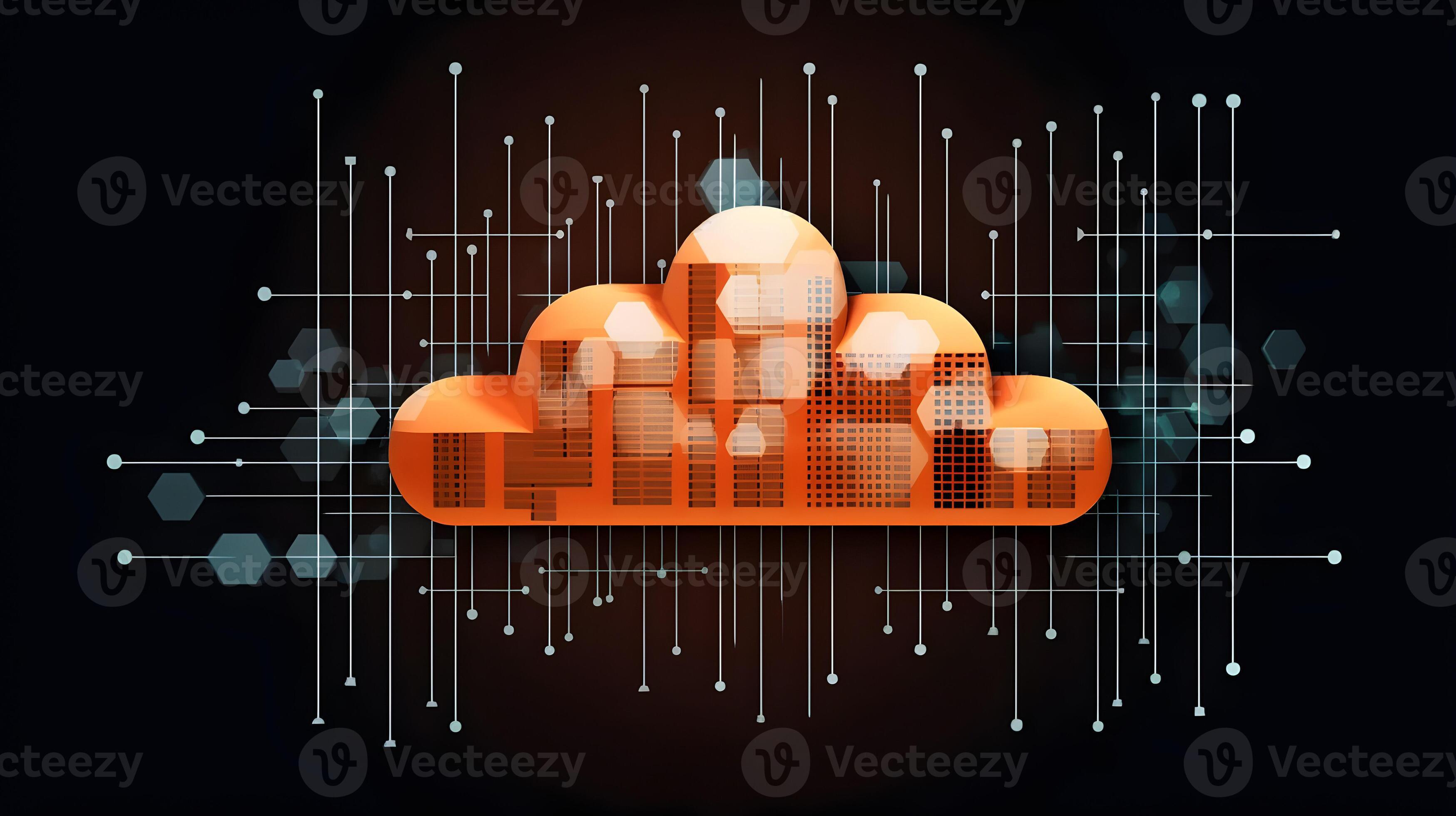 Cloud data storage, data transfer concept. 25481704 Stock Photo at Vecteezy