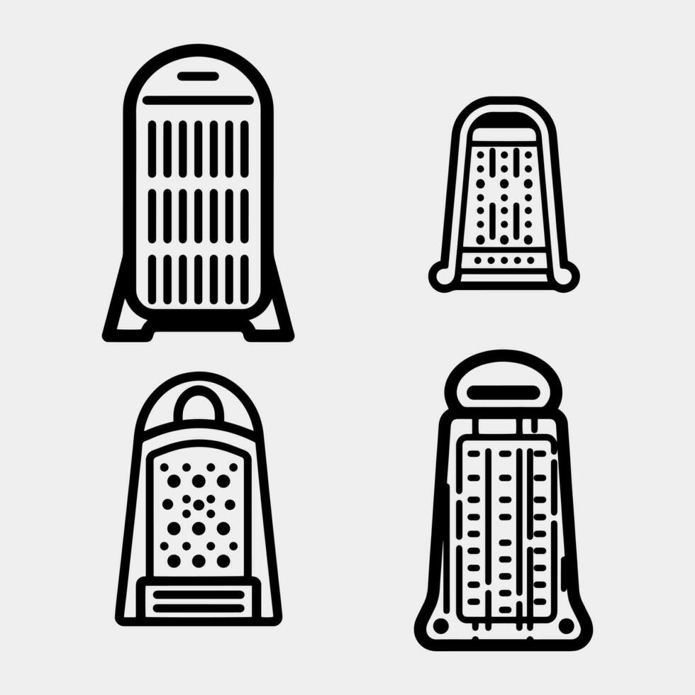 set of kitchen utensils icons vector