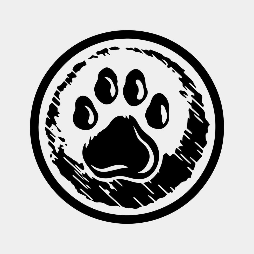 animal footprint icon vector illustration