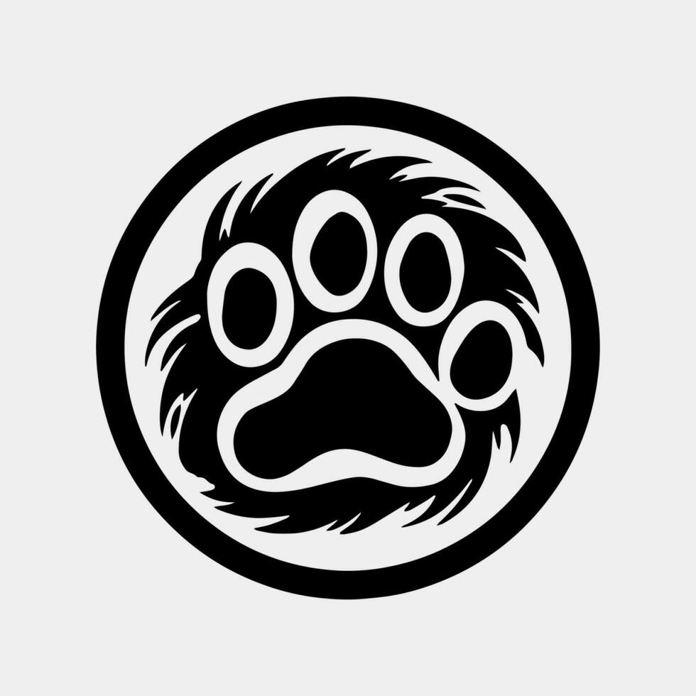 animal footprint icon vector illustration