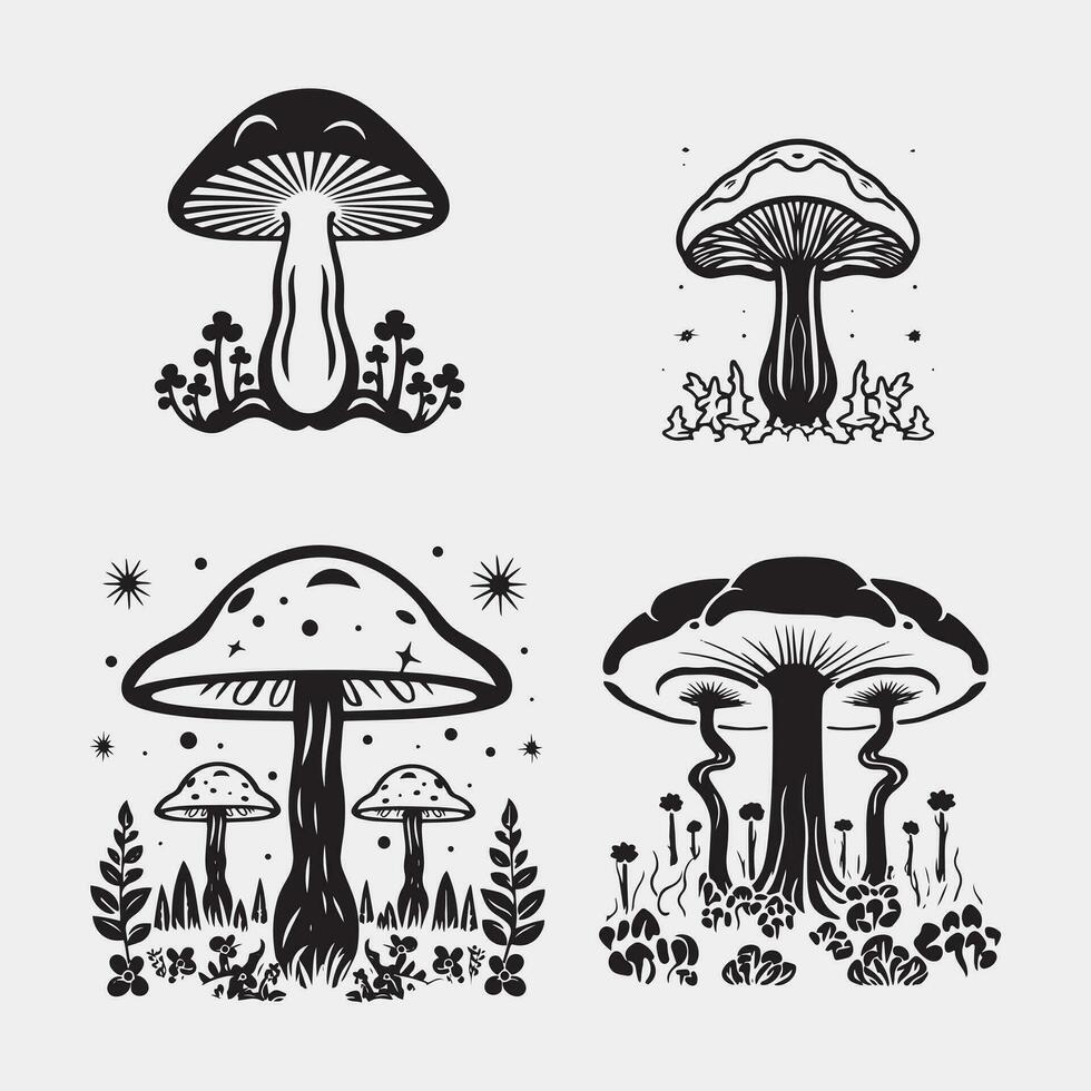 hongos y seta vector ilustración diseño