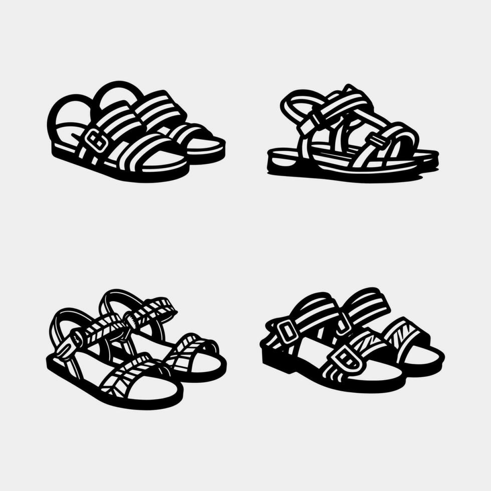 sandalia vector dibujos animados icono. vector ilustración chanclas en blanco antecedentes