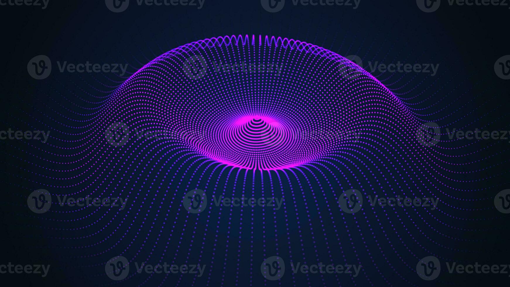 Futuristic internet connection network on a blue background. The wave effect of the web. The concept of big data. The effect of particle oscillation. 3D rendering photo