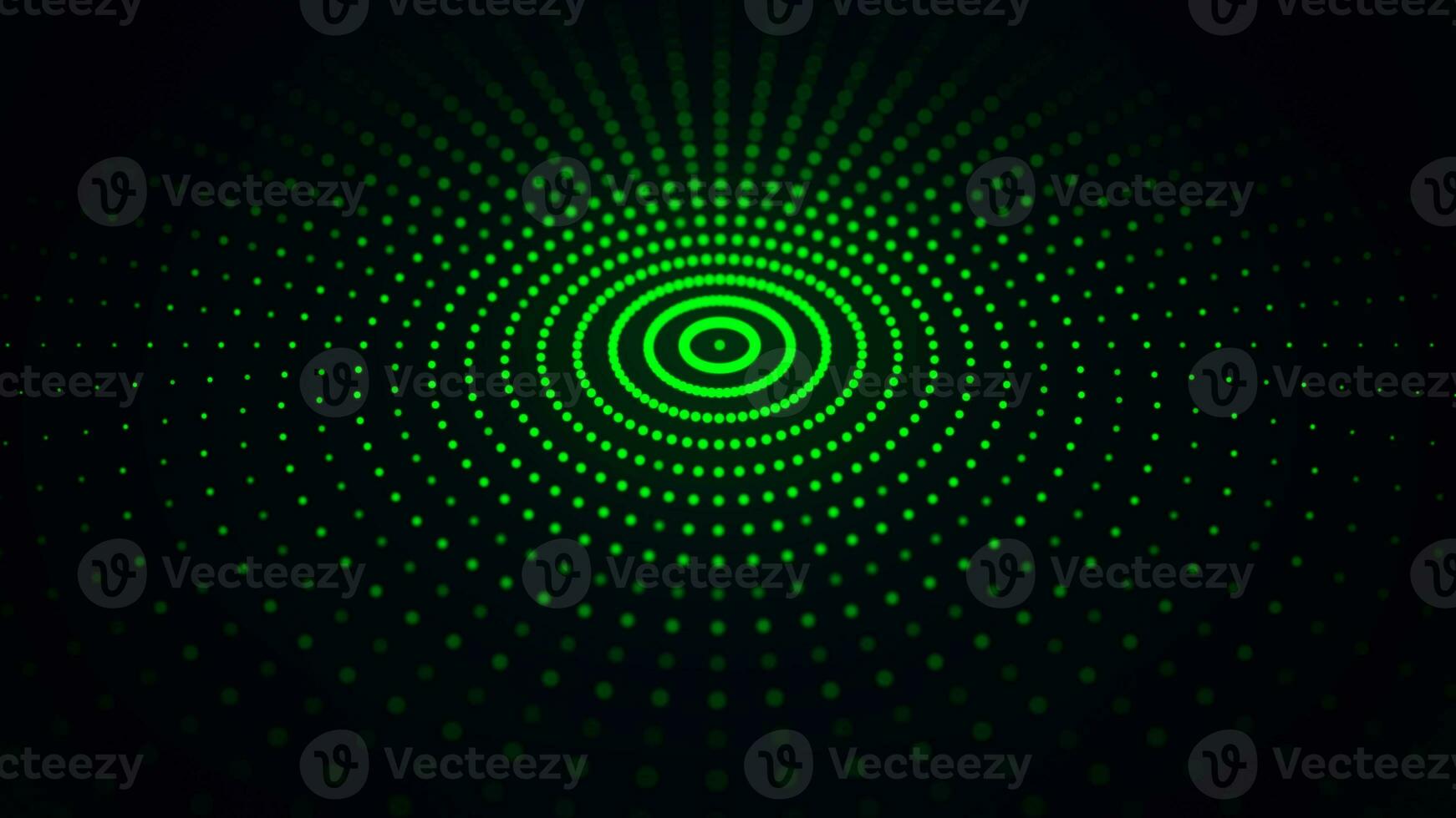 A digital disk of dots. Futuristic green circular wave. The concept of big data. The wave effect of the web. 3D rendering photo