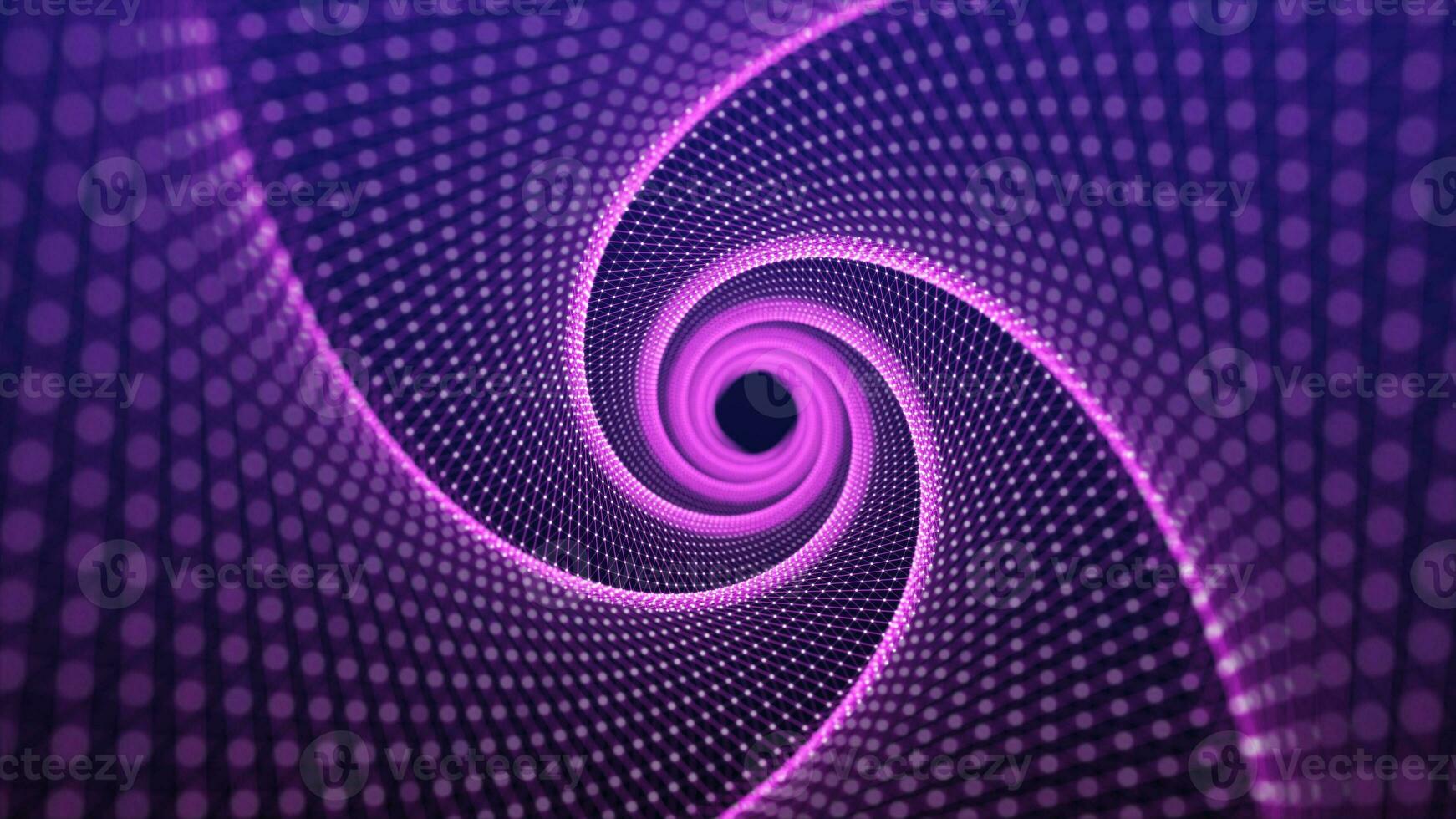 A frame twisted tunnel consisting of a connection of pink dots and lines. Network connection. The structure of big data. Data transmission technology. 3d rendering photo