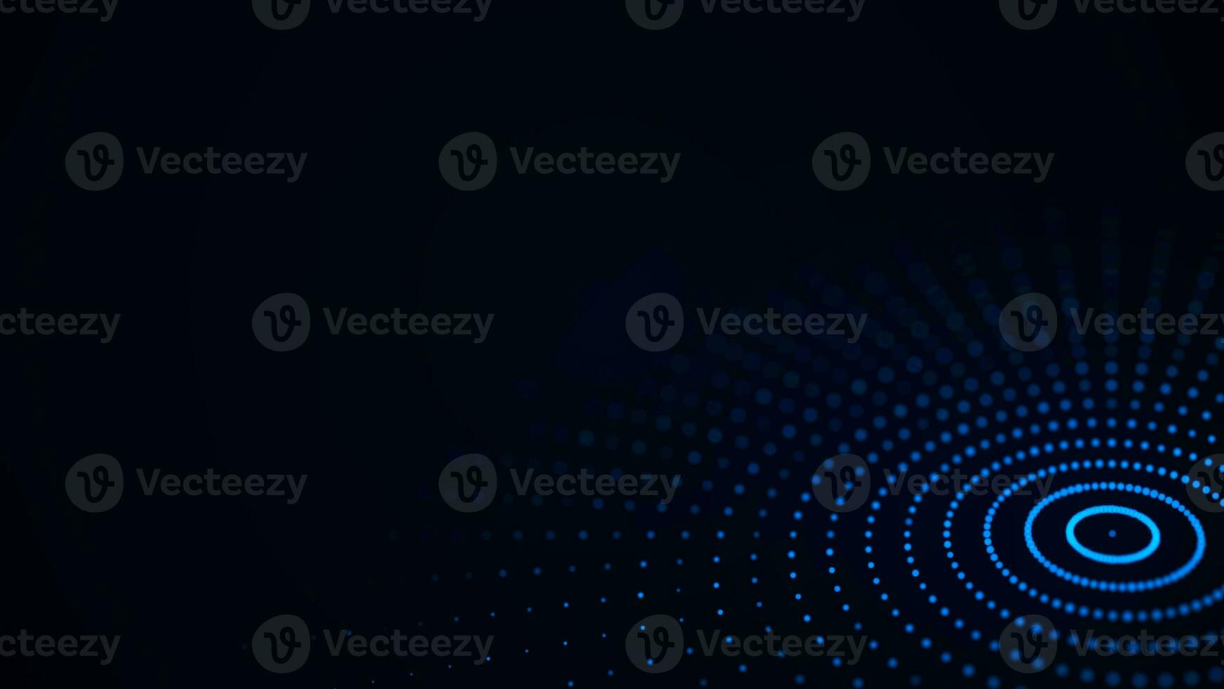 A digital disk of dots. Futuristic blue circular wave. The concept of big data. The wave effect of the web. 3D rendering photo