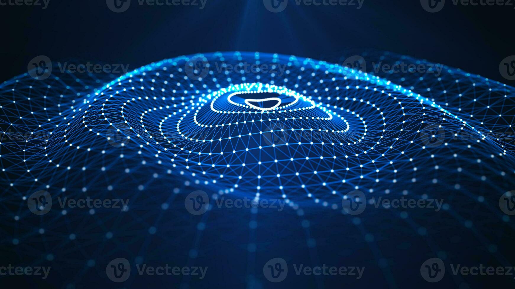 Futuristic dark background. The wave effect of the web. The concept of