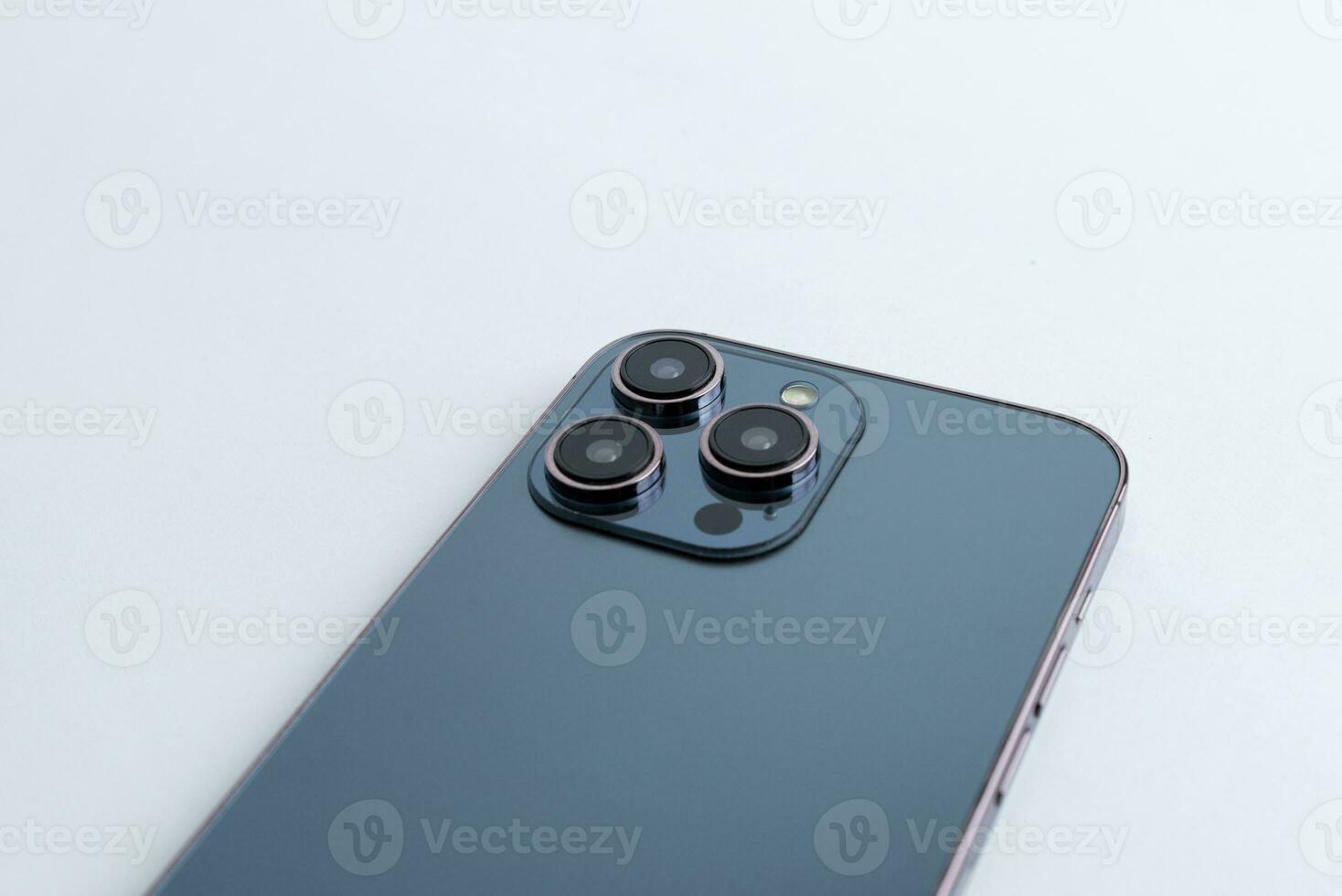 Close-up look at phone cameras. Advanced camera technology in smartphones. High quality lenses and powerful sensors photo