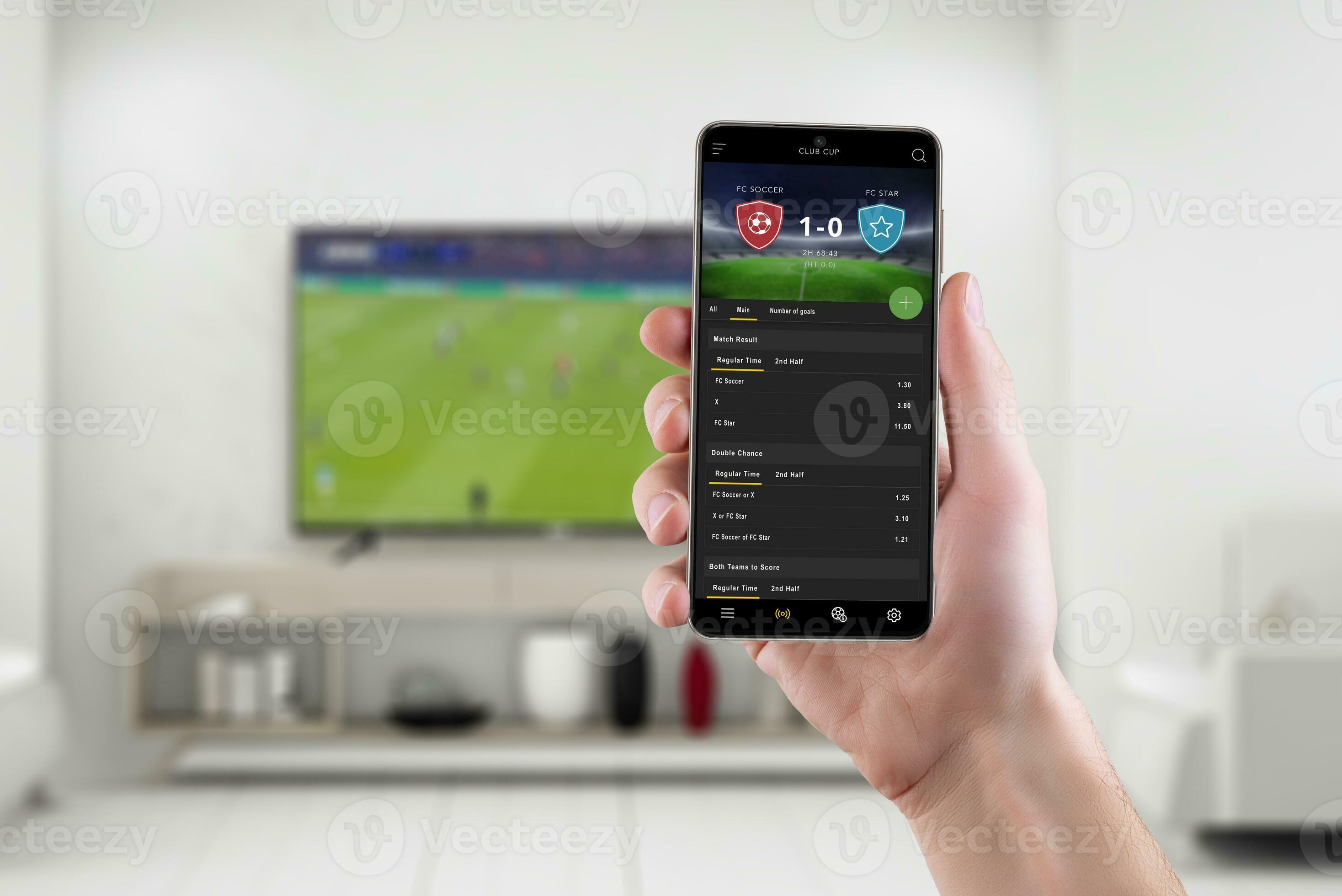 Live soccer betting experience in the comfort of a living room with smart phone