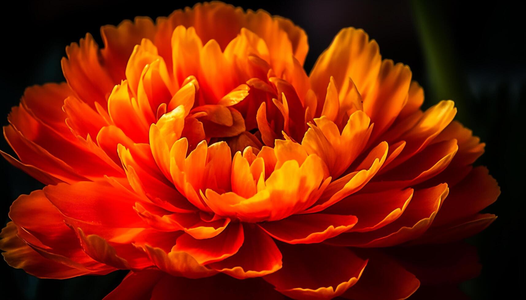 Vibrant colored bouquet of dahlias, chrysanthemums, and gerbera daisies generated by AI photo