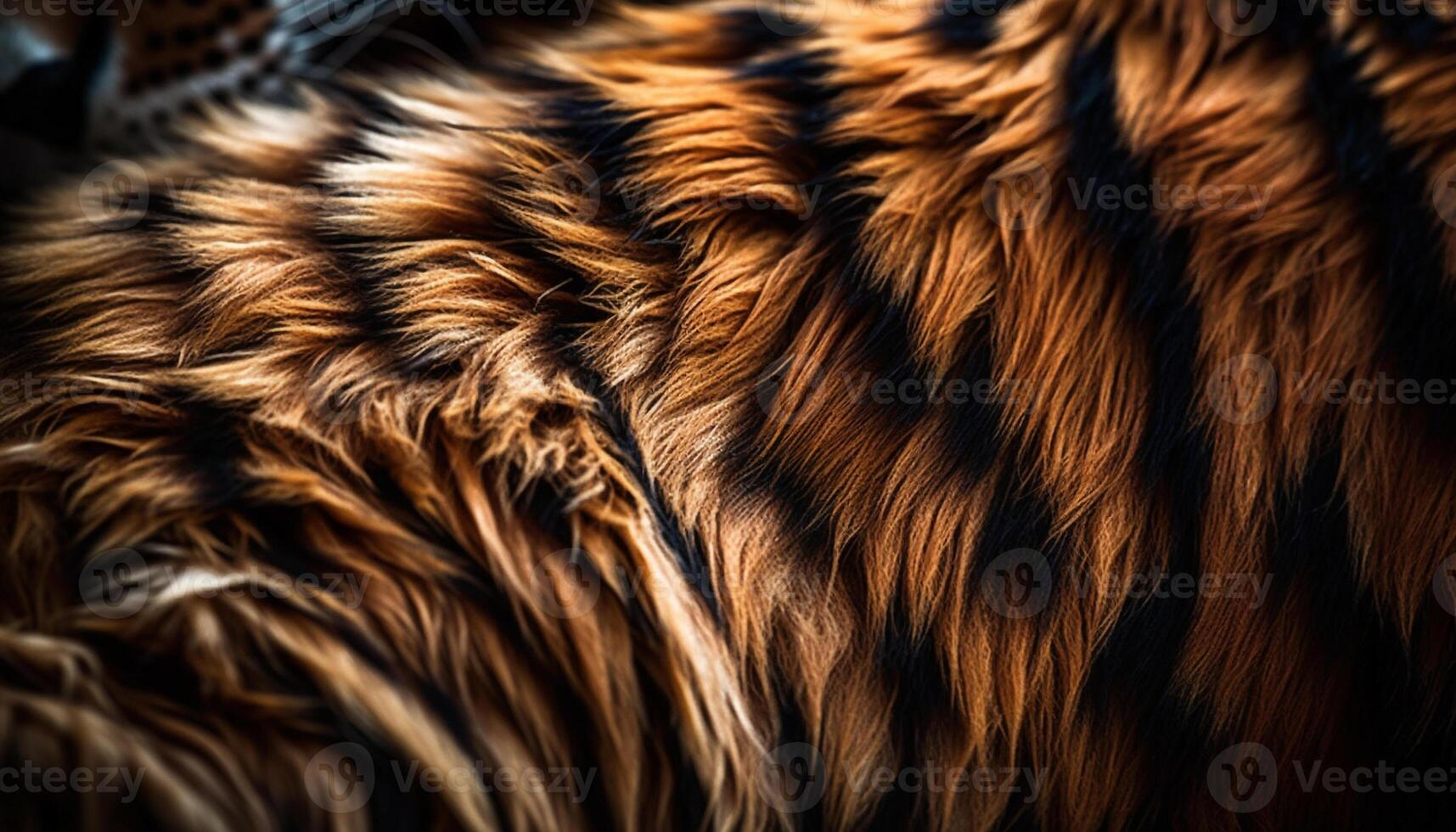 Fluffy fur, striped pattern, elegant mink coat generated by AI photo