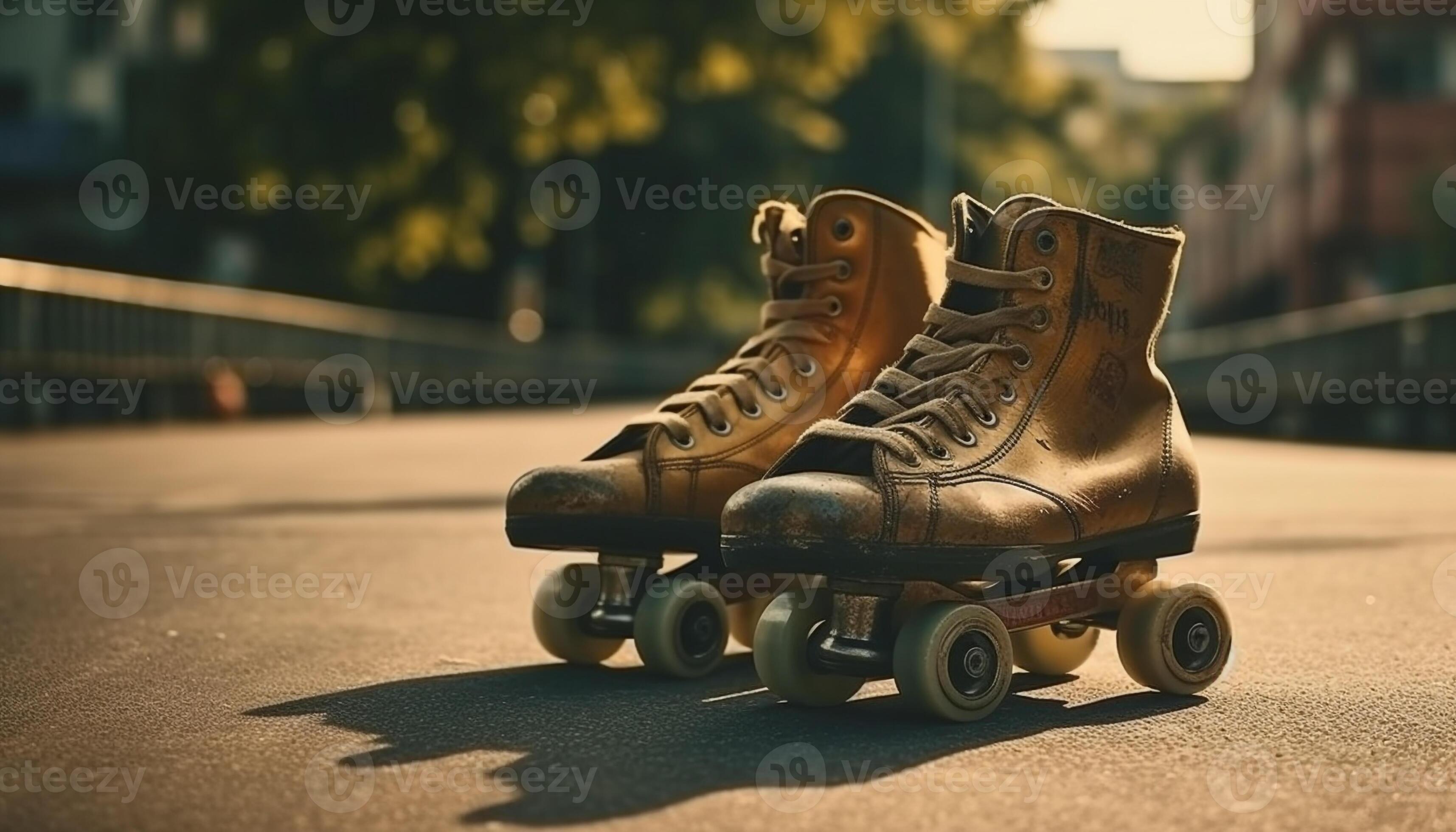 Roller skating in the city for fun generated by AI 25483469 Stock Photo