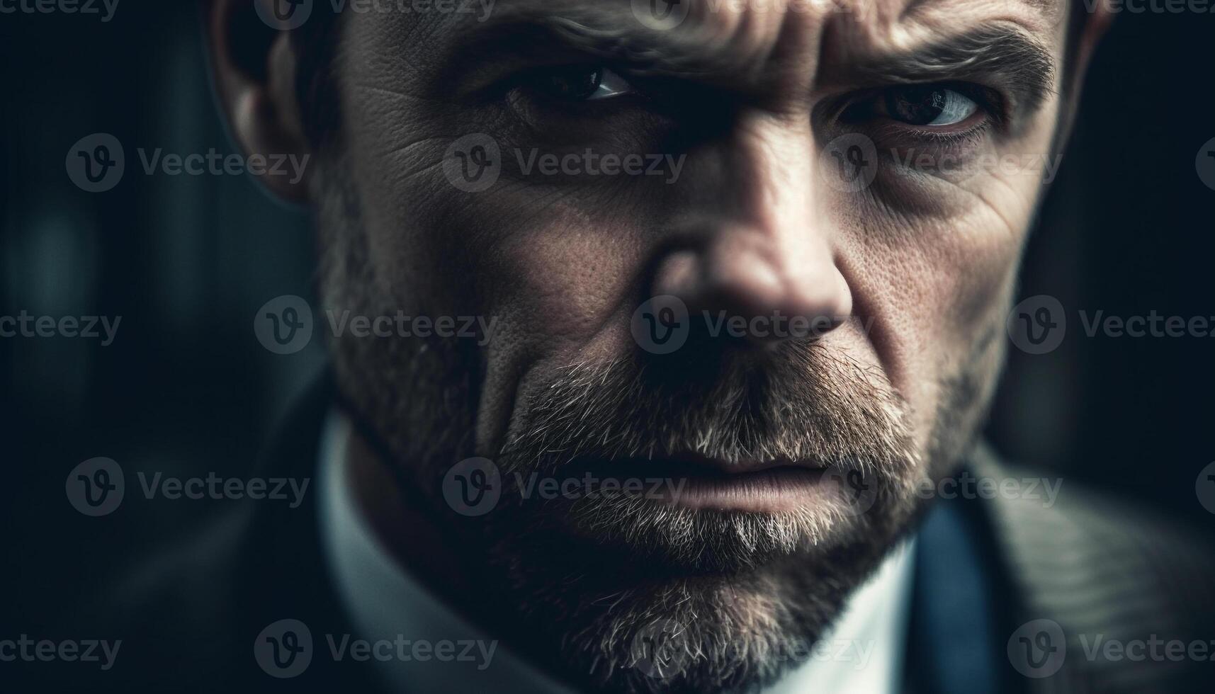 Serious businessman with confidence and elegance generated by AI photo