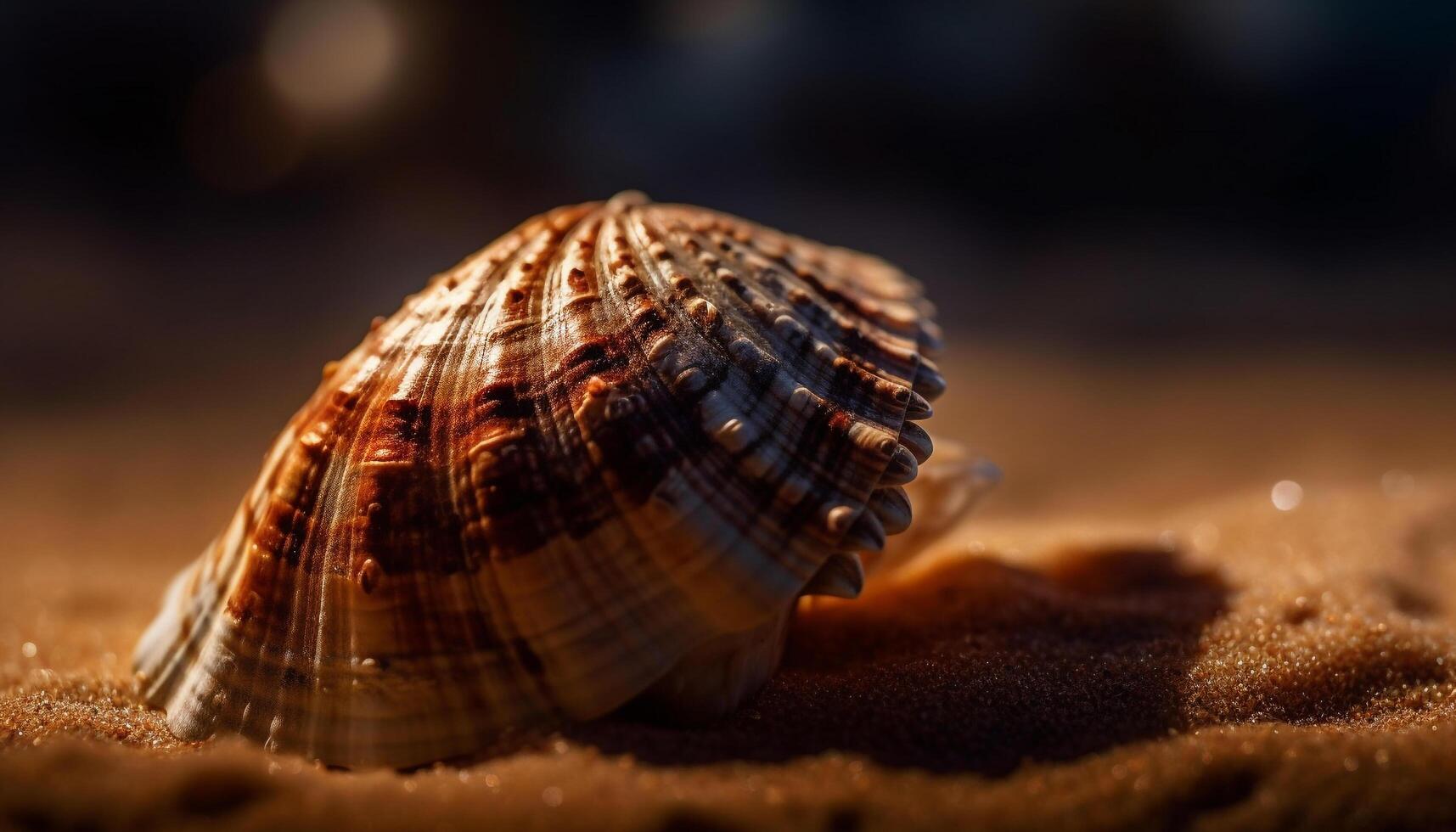 Seashell collection showcases beauty in nature design generated by AI photo