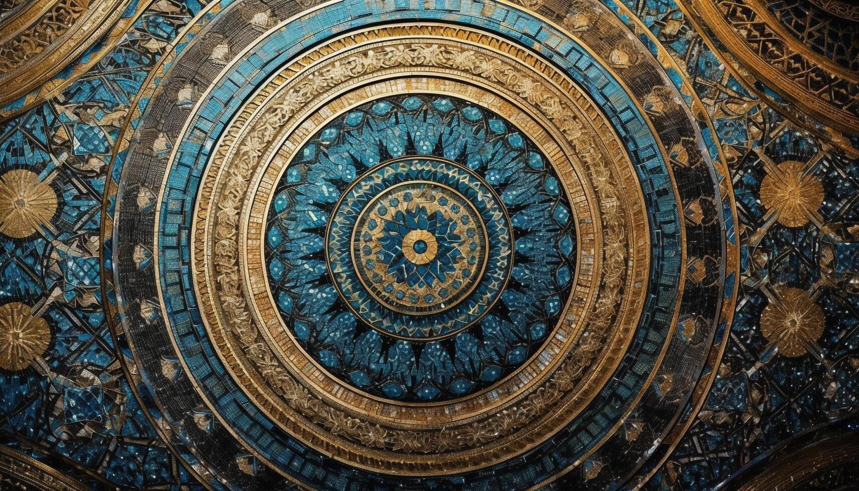 Ornate ancient architecture symbolizes spirituality and indigenous cultures' history generated by AI photo