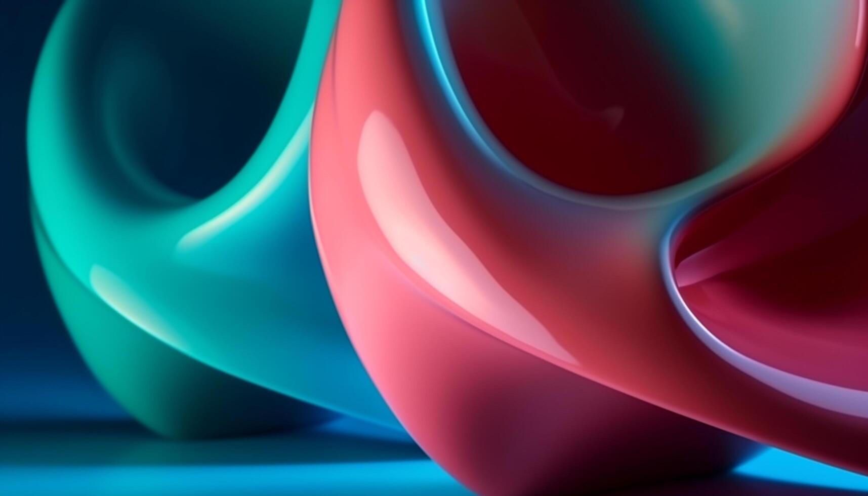 Smooth blue wave pattern backdrop with vibrant colors generated by AI photo