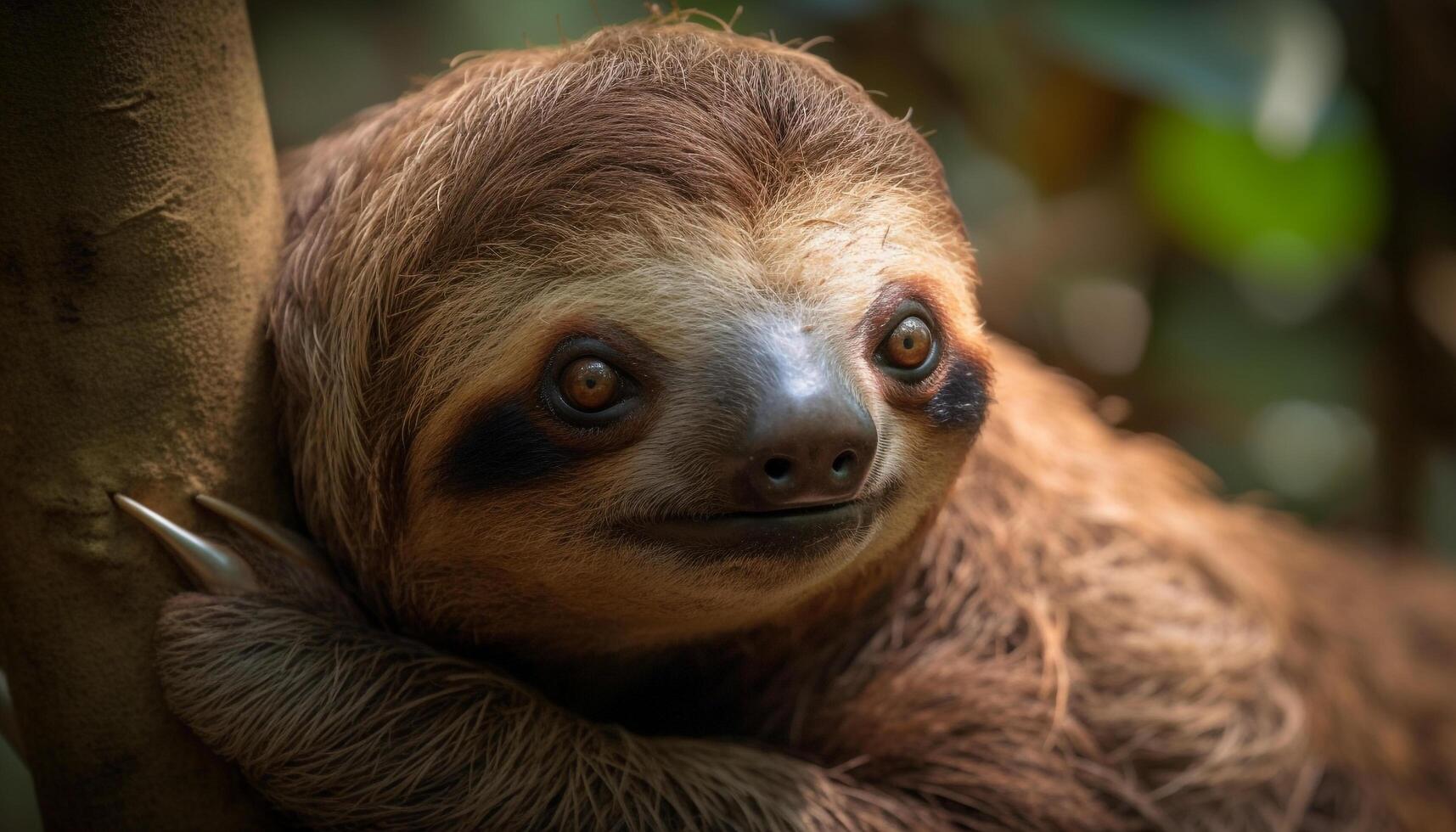 cerca arriba retrato de un linda lémur generado por ai foto