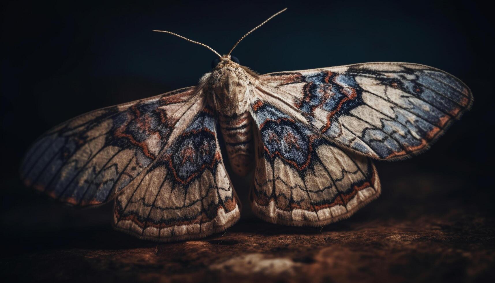 mariposa ala, frágil belleza en naturaleza generado por ai foto