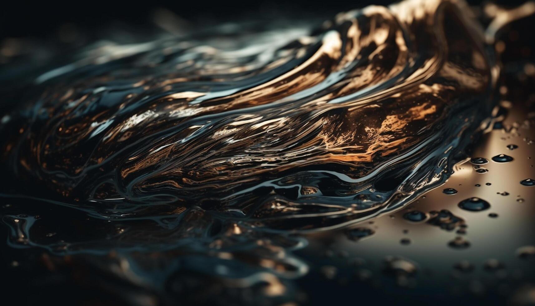 Abstract wave pattern reflects beauty in nature creativity generated by AI photo
