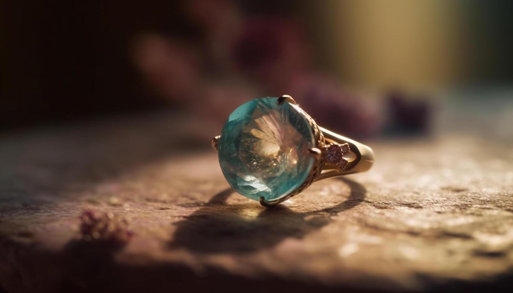 Shiny gemstone jewelry, a luxury gift of nature generated by AI photo