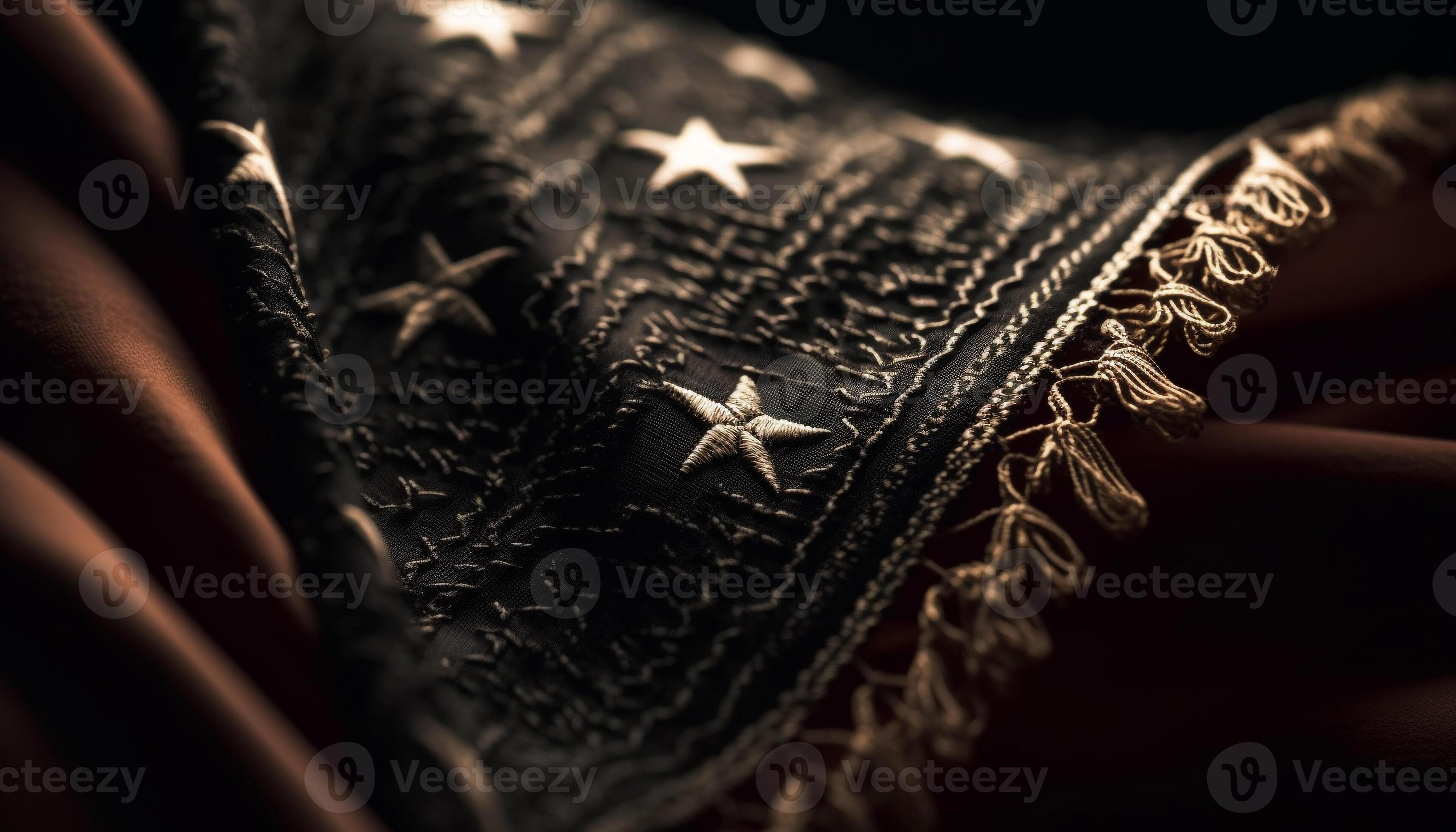 Luxury silk bible cover with gold decoration generated by AI 25486228