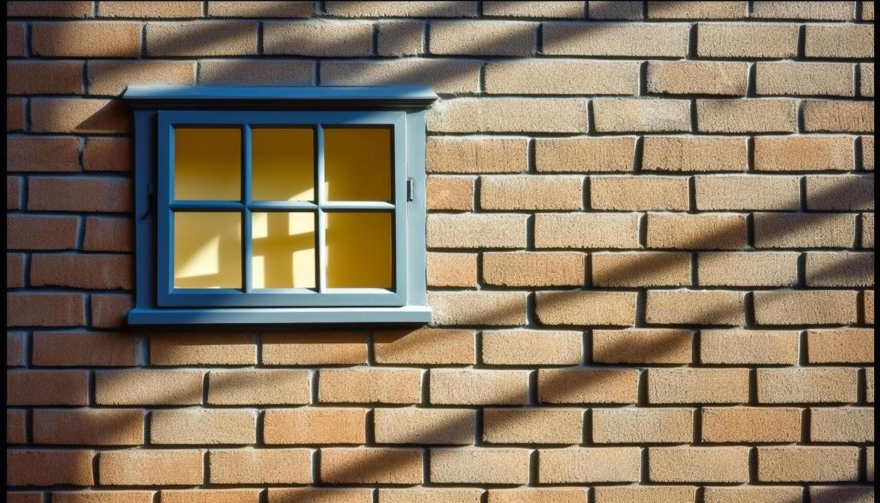 Abstract brick pattern on old building exterior with modern architecture generated by AI photo