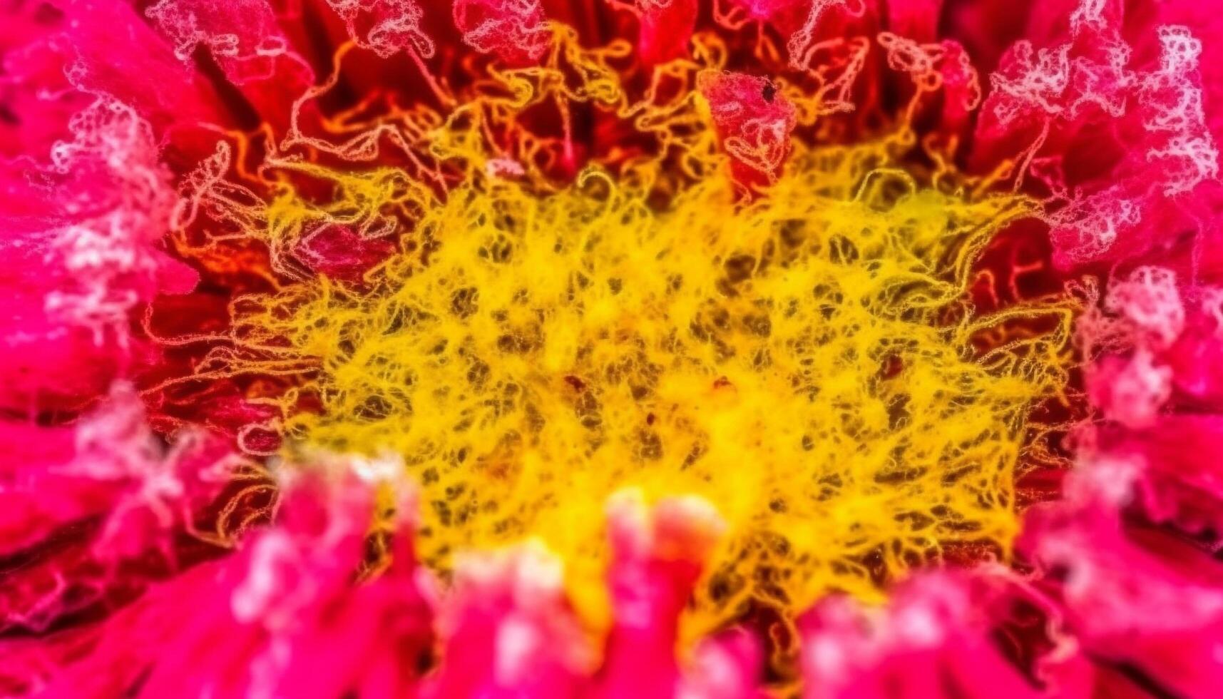 vibrante de colores flor cabeza con Fresco pétalos en naturaleza belleza generado por ai foto