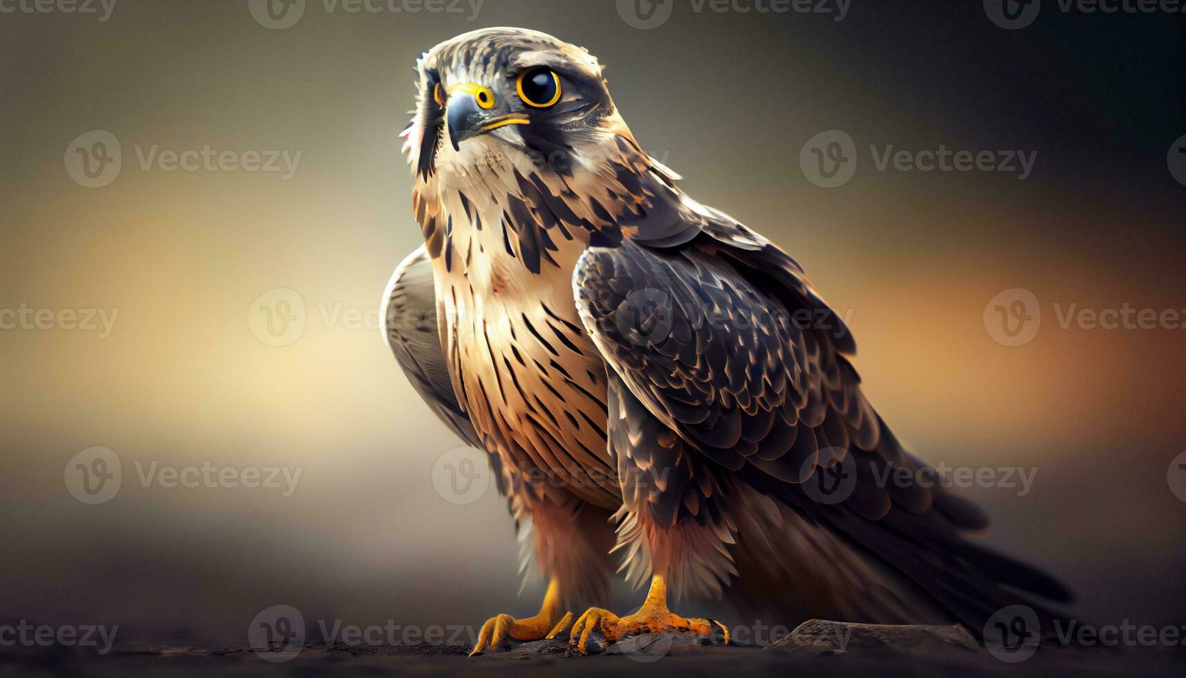 wild eagle standing majestic scene ,generative AI photo