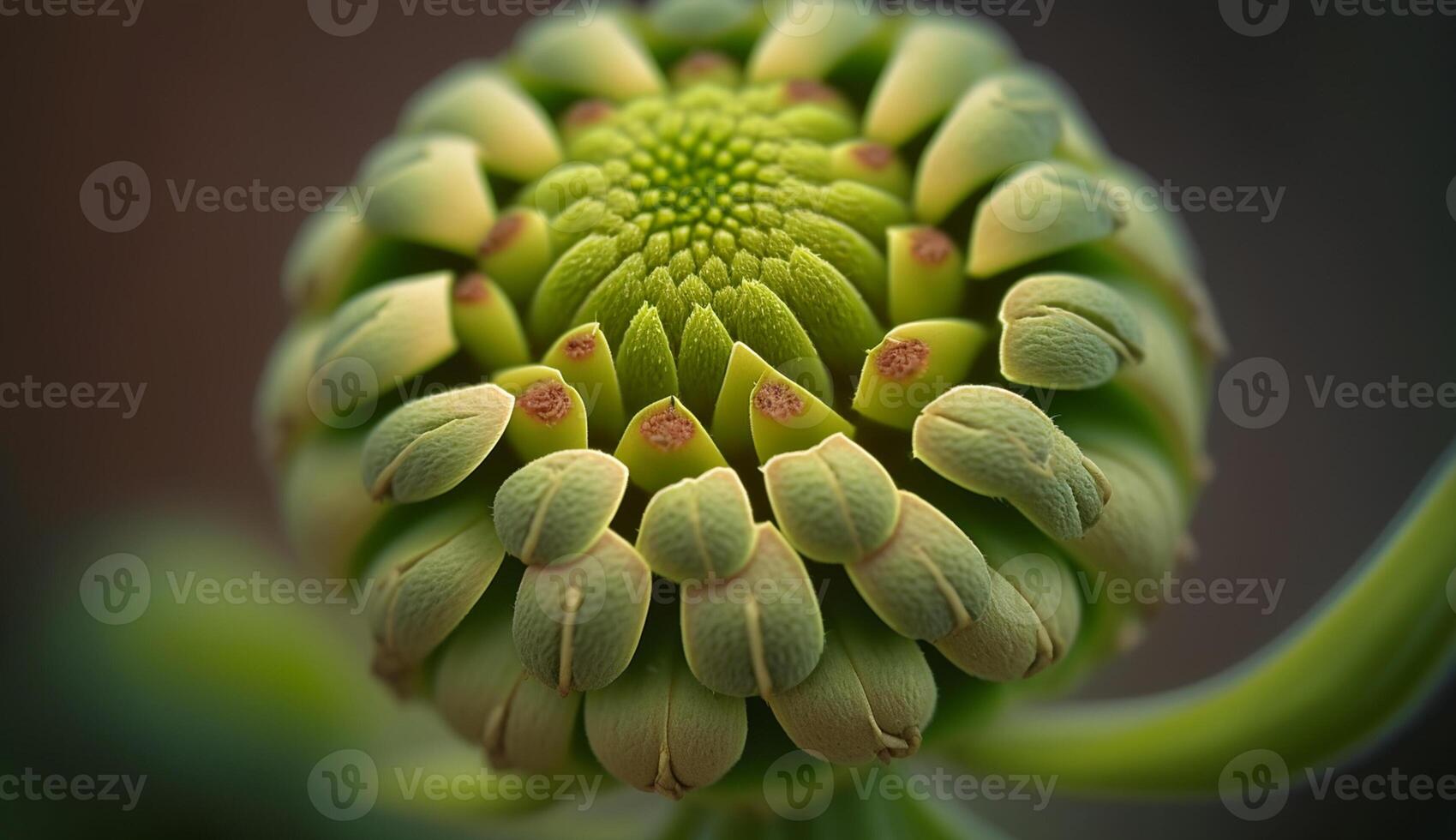 Nature beauty Close up of a green leaf generated by AI photo