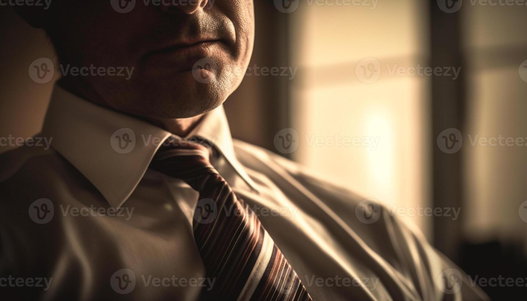 Confident office manager leading successful corporate business team generated by AI photo