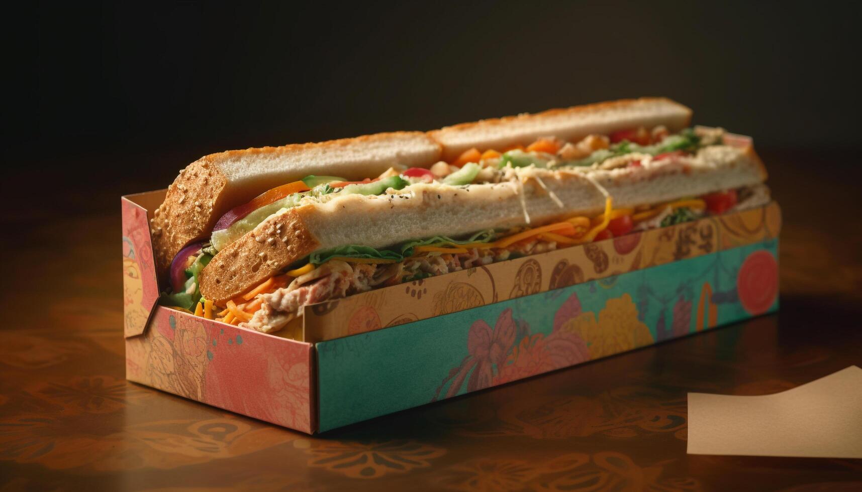 Grilled beef sandwich, fresh tomato, unhealthy meal generated by AI photo