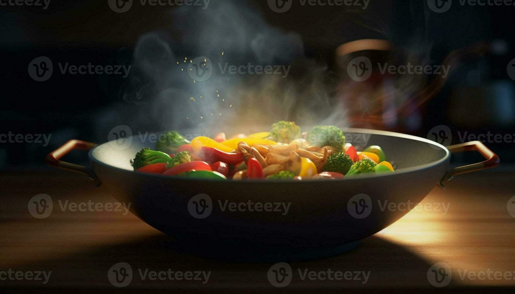 A gourmet vegetarian salad, fresh and healthy generated by AI photo